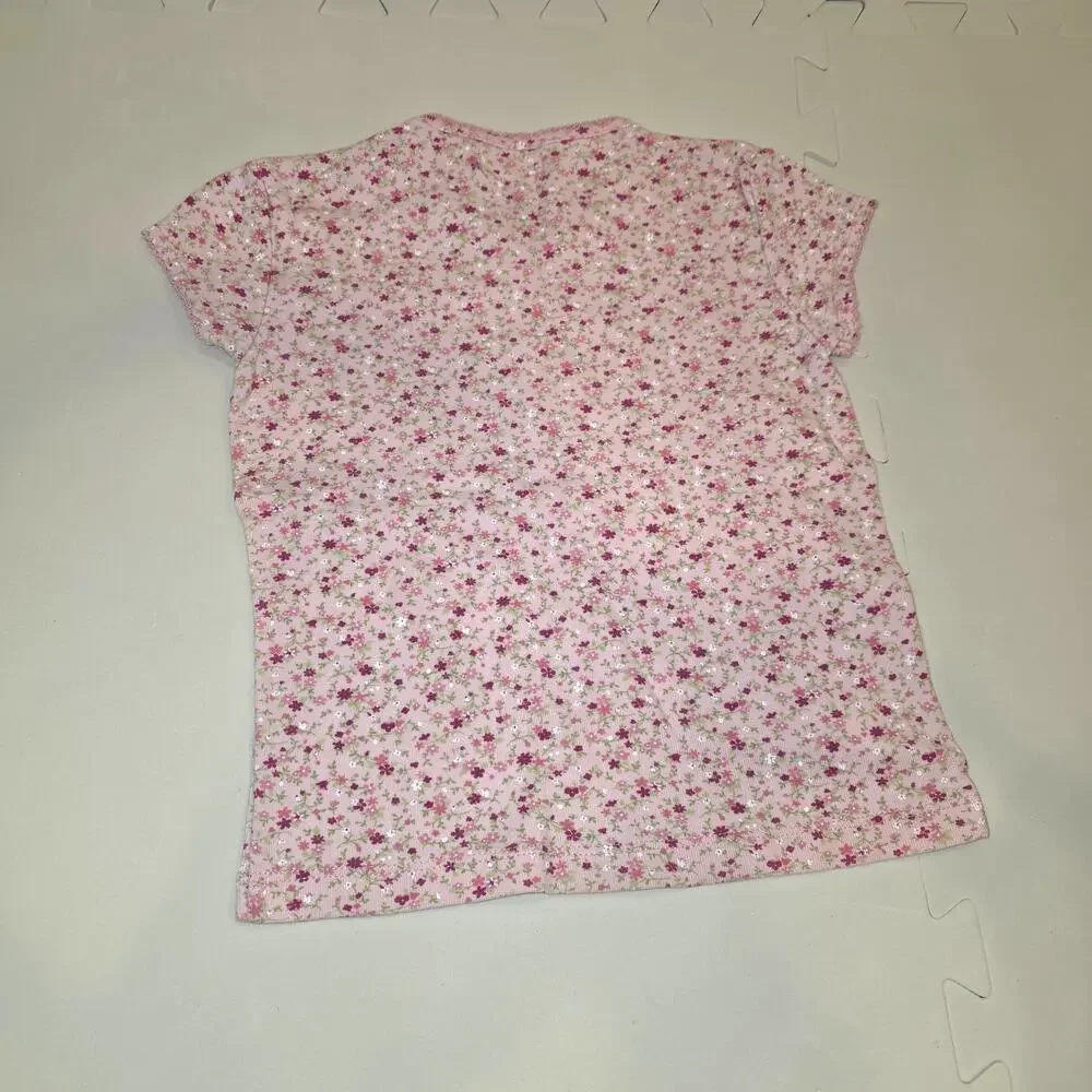Vintage The Children's Place pink floral short sleeve top sz‎ S